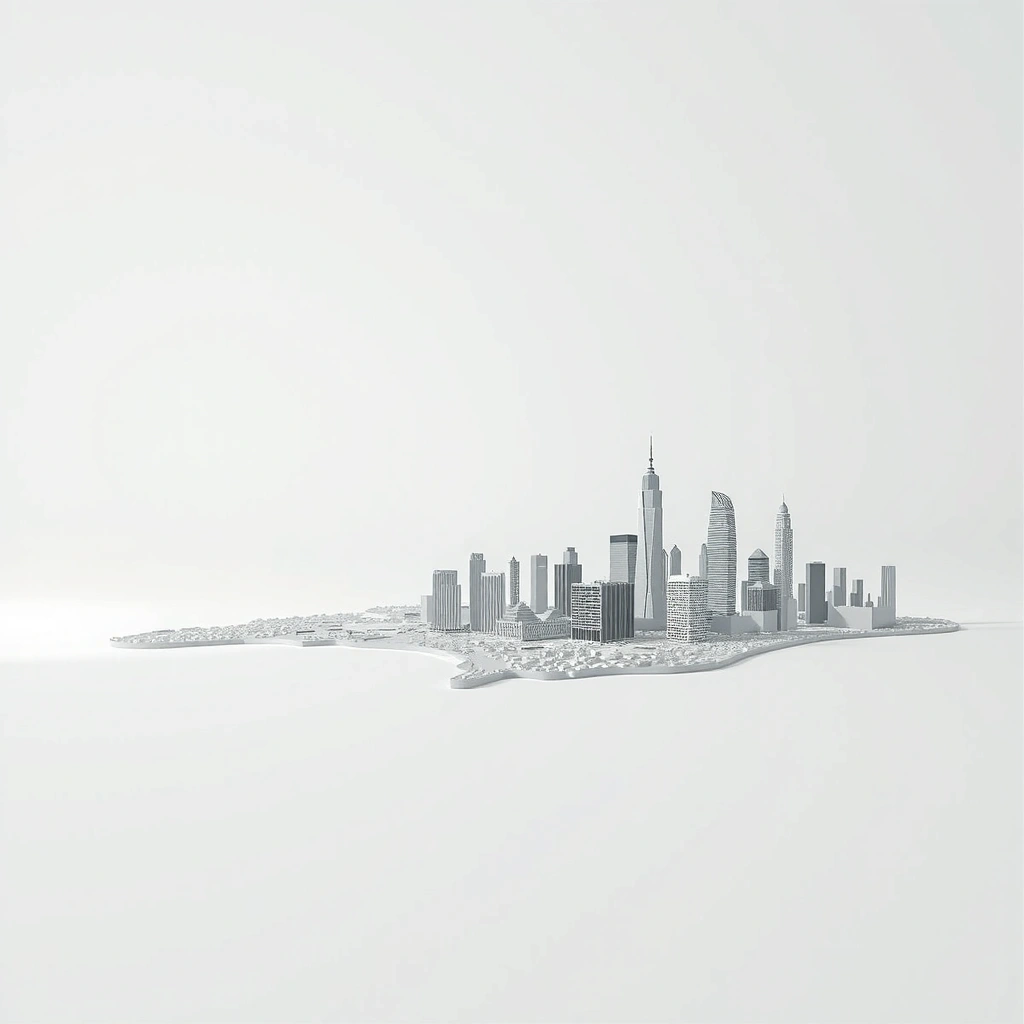 Manila city skyline and service coverage areas